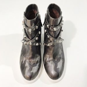 linea paolo fallon studded wedge sneaker